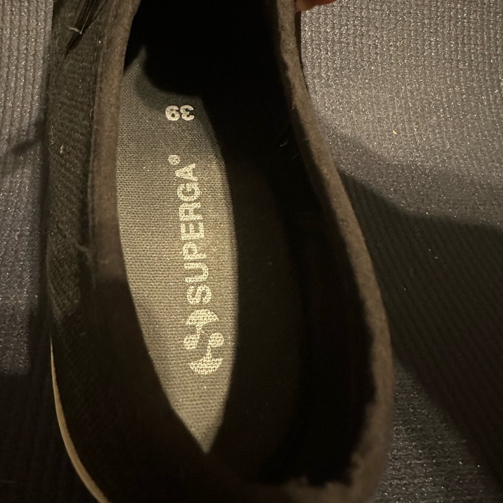 Women’s Superga 2790 Platform Sneakers Black Canvas - Picture 2 of 7